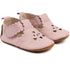 Mikk-Line Prewalker Leather Sandal w/ Heart Prewalker Adobe Rose